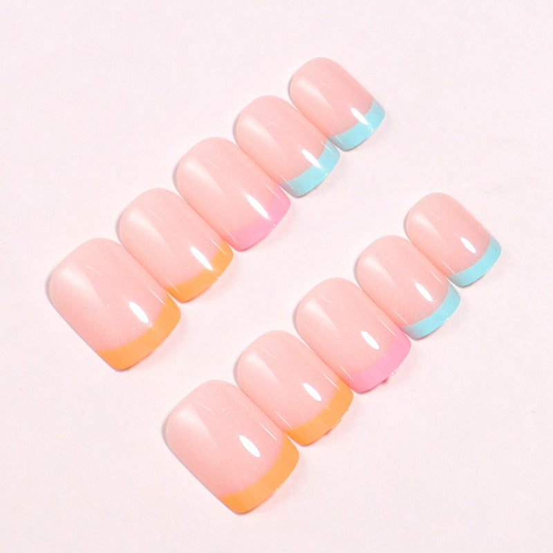 Premium Gradient French Tip Press-On Nail Set Kalsten