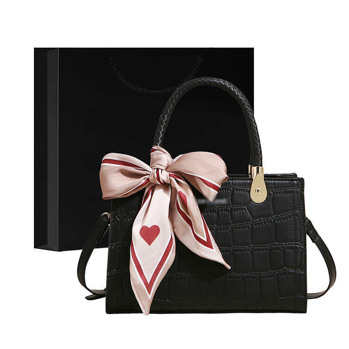 Structured Crocodile-Embossed Handbag Kalsten