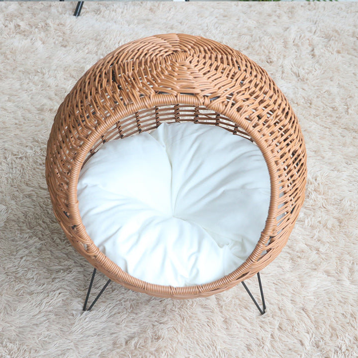 Cat Bed with Stylish Rattan Design Kalsten