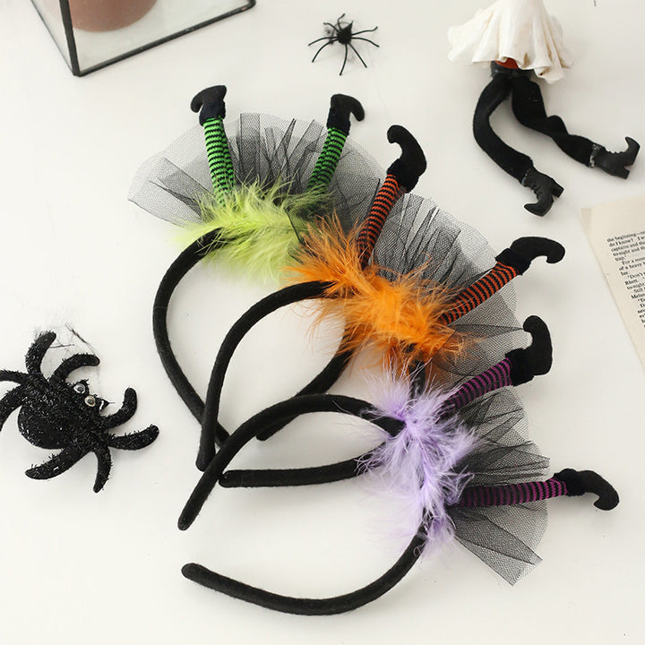 Headband with green Halloween motif