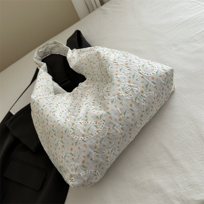 Floral Patterned Reusable Shopping Tote Bag