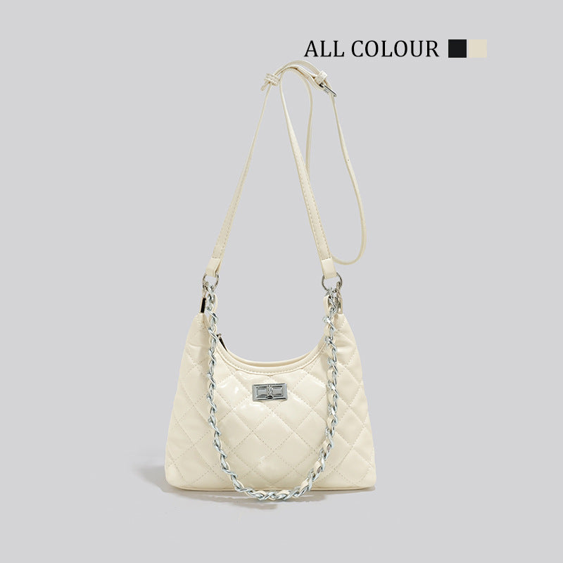 Quilted Chain-Handled Shoulder Bag Kalsten