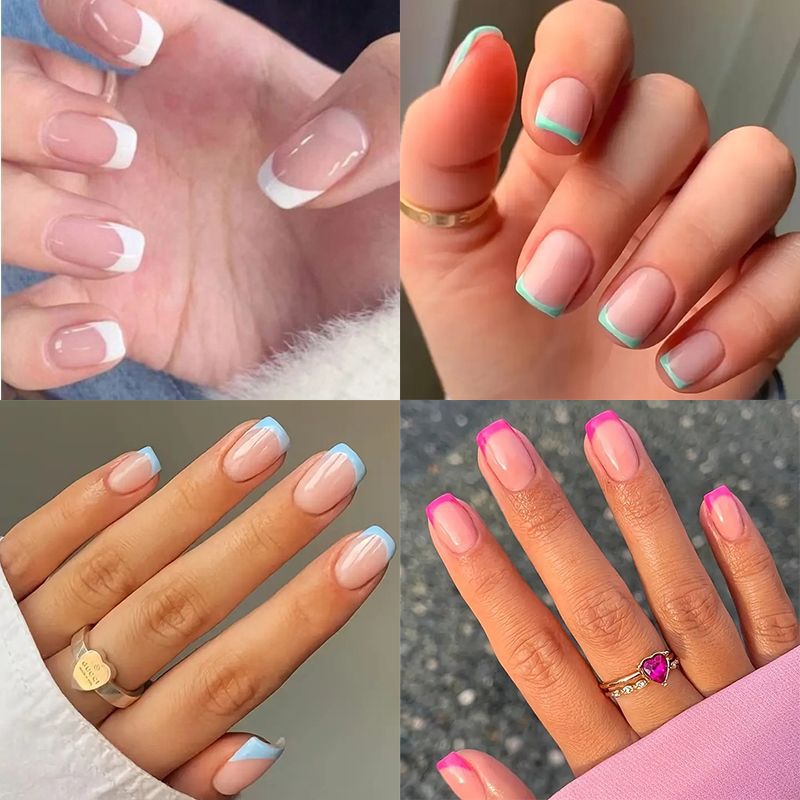 French Tip Acrylic Nail Extensions Kalsten