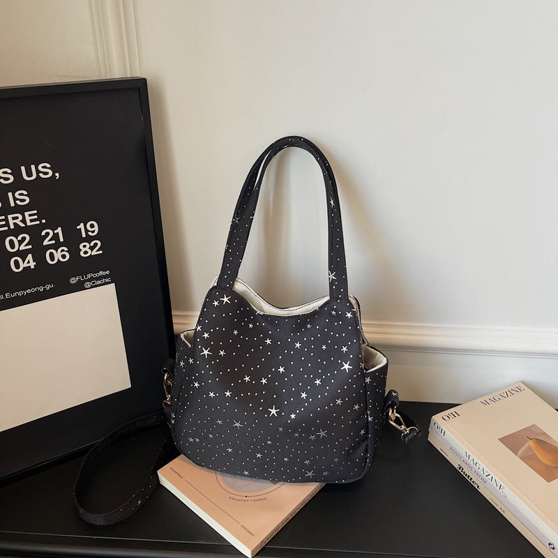 WoStar-Patterned Canvas Hobo Bag Kalsten