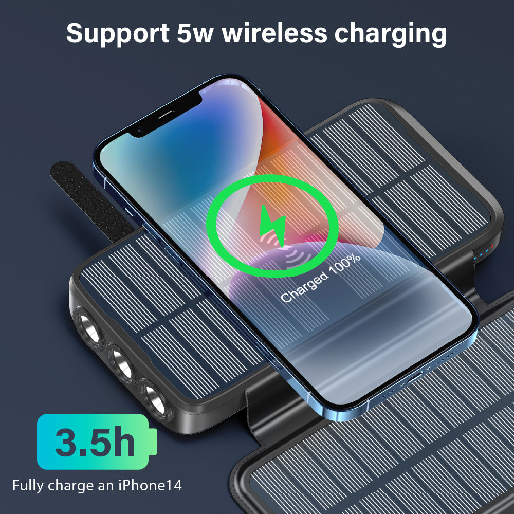 Solar-powered power bank with LED lights Kalsten