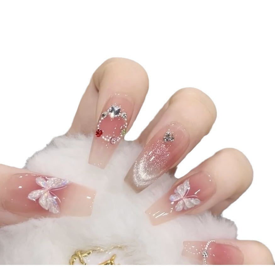 Artistic 3D Floral Press-On Nail Set Kalsten
