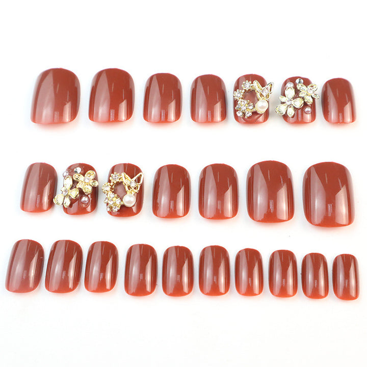 Decorative Rhinestone Press-On Nail Set