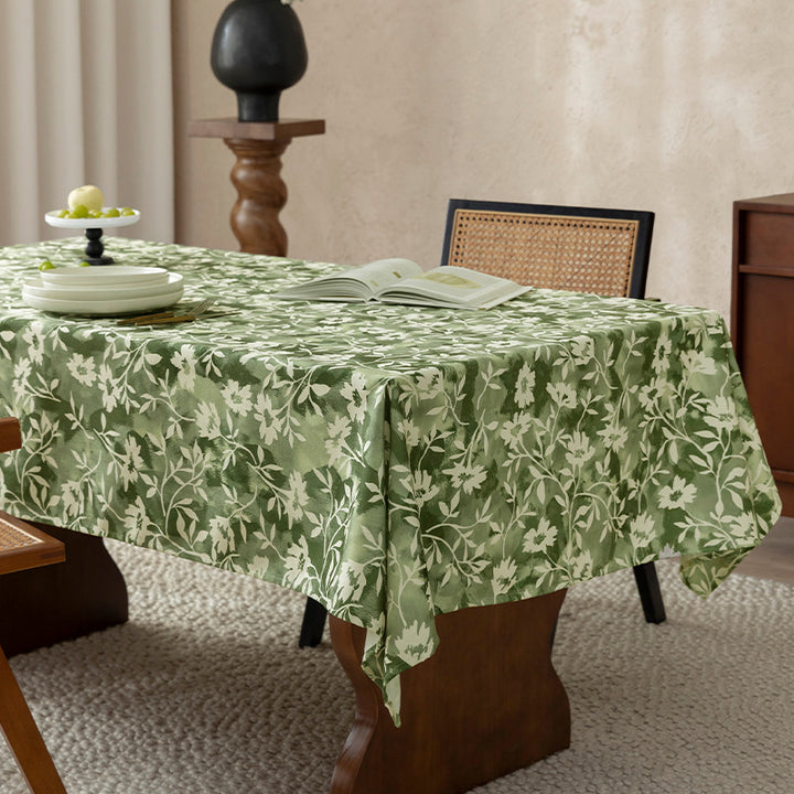 Floral Wax-Coated Tablecloth with Anti-Stain Surface and Fine Texture Kalsten