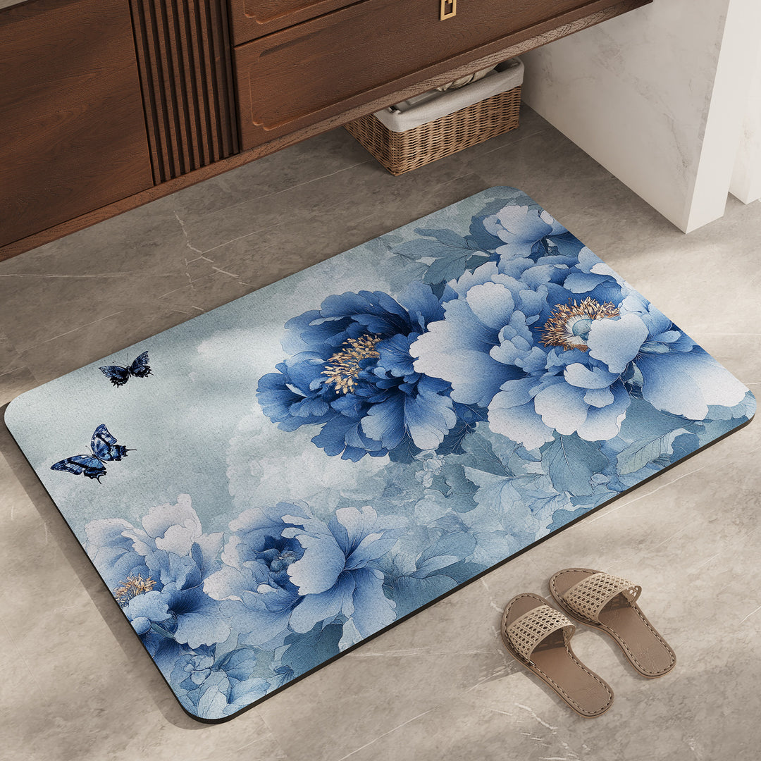 Floral Print Anti-Slip Bath Mat