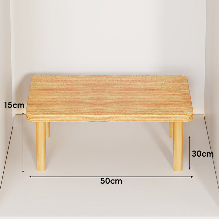 Adjustable Multi-Height Wooden Monitor Riser and Desktop Shelf
