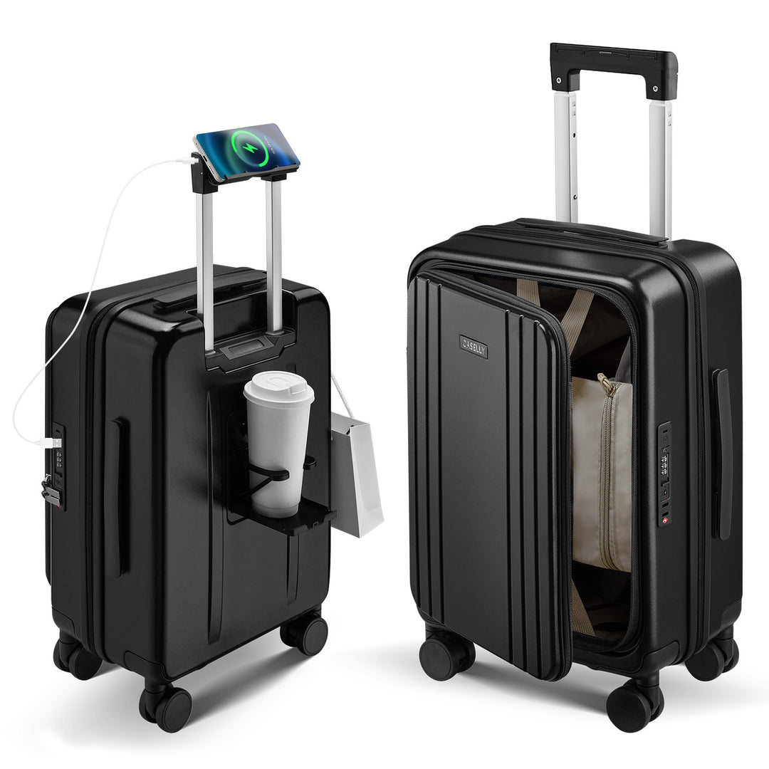 Unisex Smart Hard Shell Trolley Suitcase Kalsten