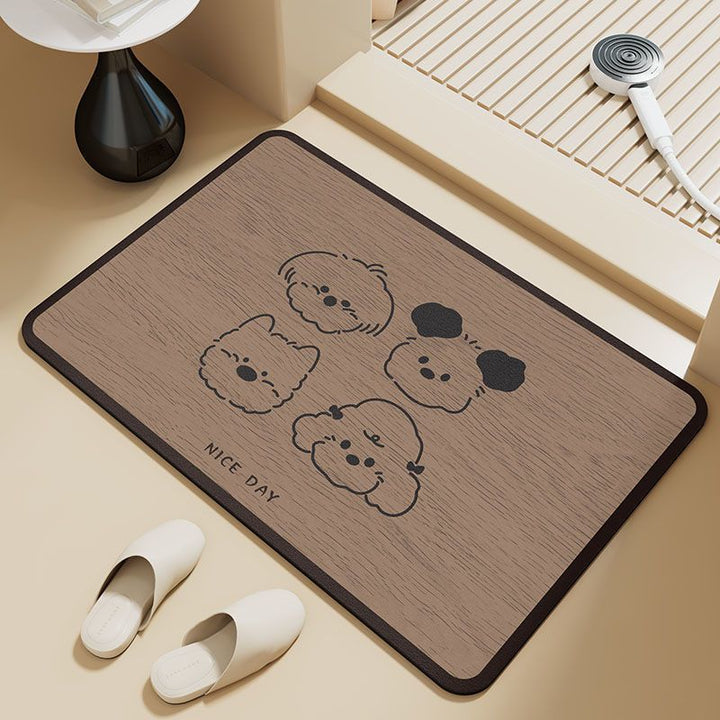 3D Butterfly Pattern Bath Mat