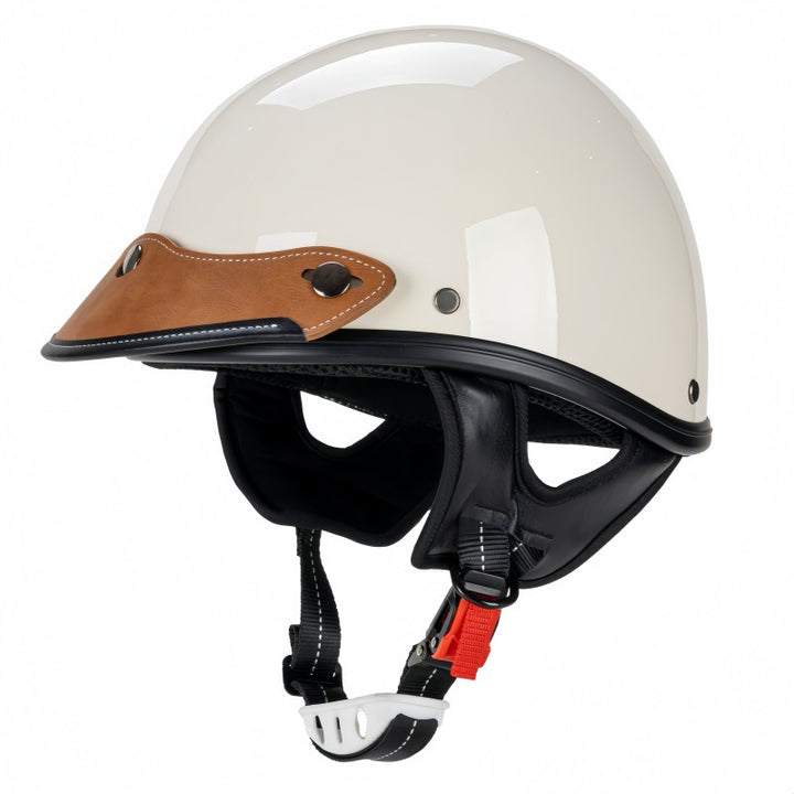 Retro Open-Face Motorcycle Helmet with Visor Kalsten