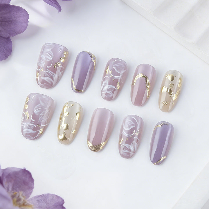 Deluxe Floral Press-On Nail Art Set Kalsten