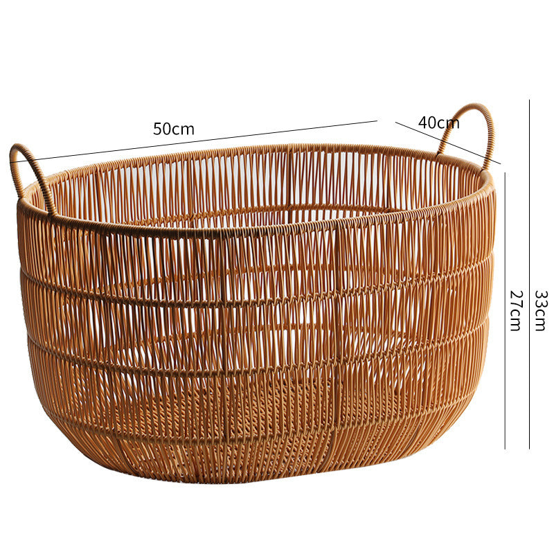 Woven Storage Basket with Handles Kalsten