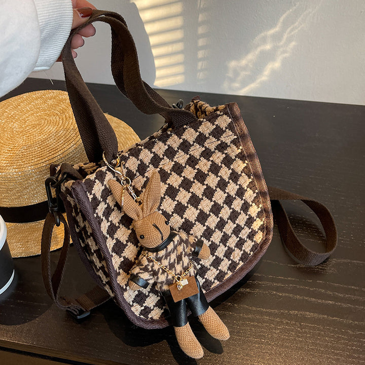 Checkerboard Pattern Handbag