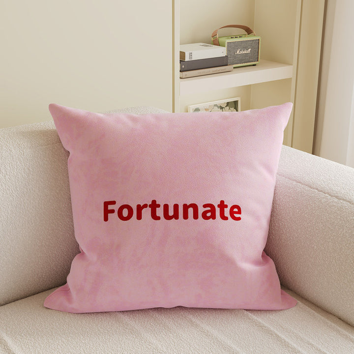Decorative Square Throw Pillow Cover with Watercolor Lychee Botanical Print and Hidden Zipper