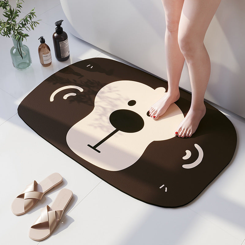Cartoon Beer-Theme Soft Bath Mat