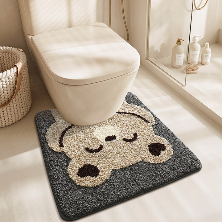 Playful Astronaut-Themed Bath Mat