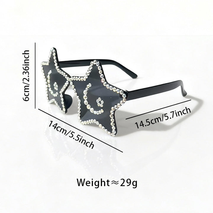Star-Shaped Rhinestone Sunglasses Kalsten