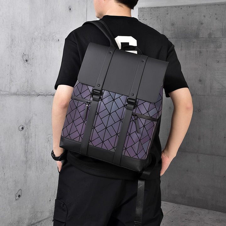 Stylish Geometric Patterned Backpack Kalsten