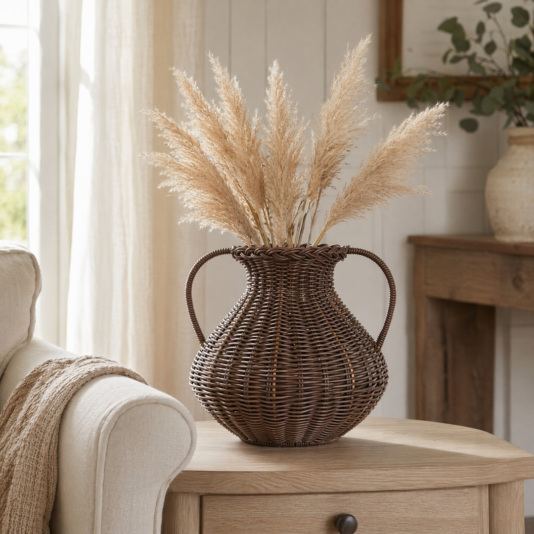 Deko-Vase Made of Rattan Kalsten