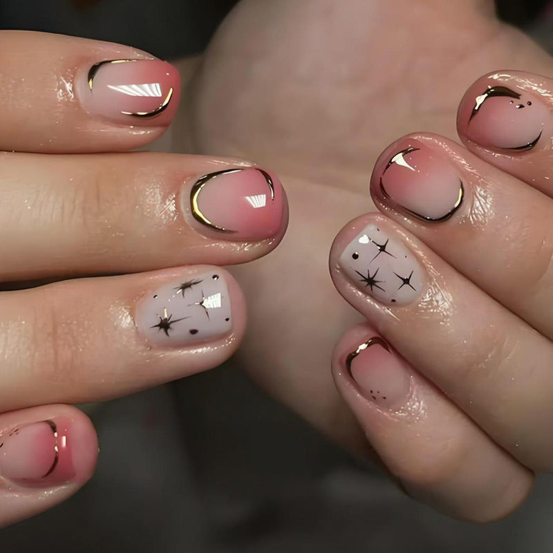 Artificial nail set with elegant rose accents Kalsten