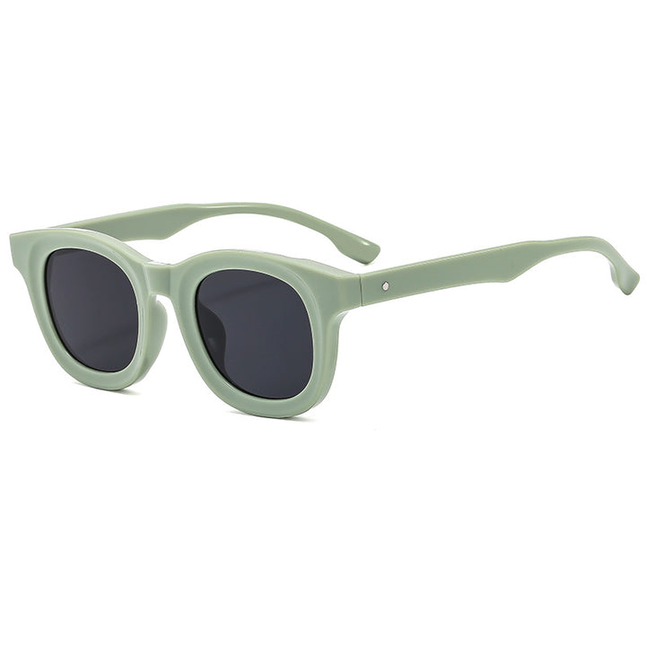 Women's Round Sunglasses with Stylish, Wide Plastic Frame Kalsten
