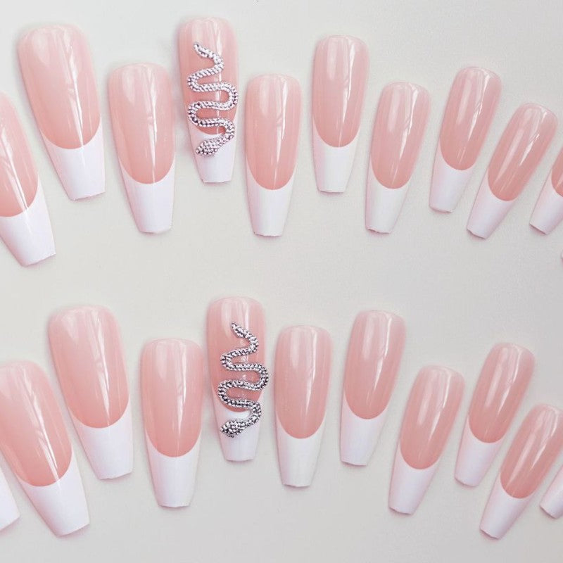 Artistic Rhinestone-Embellished Press-On Nail Kit
