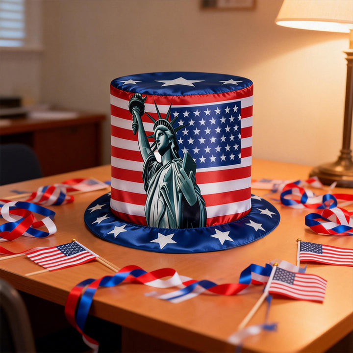 Independence Day Patriotic Novelty Tall Foam Top Hat with Inner Sweatband Kalsten