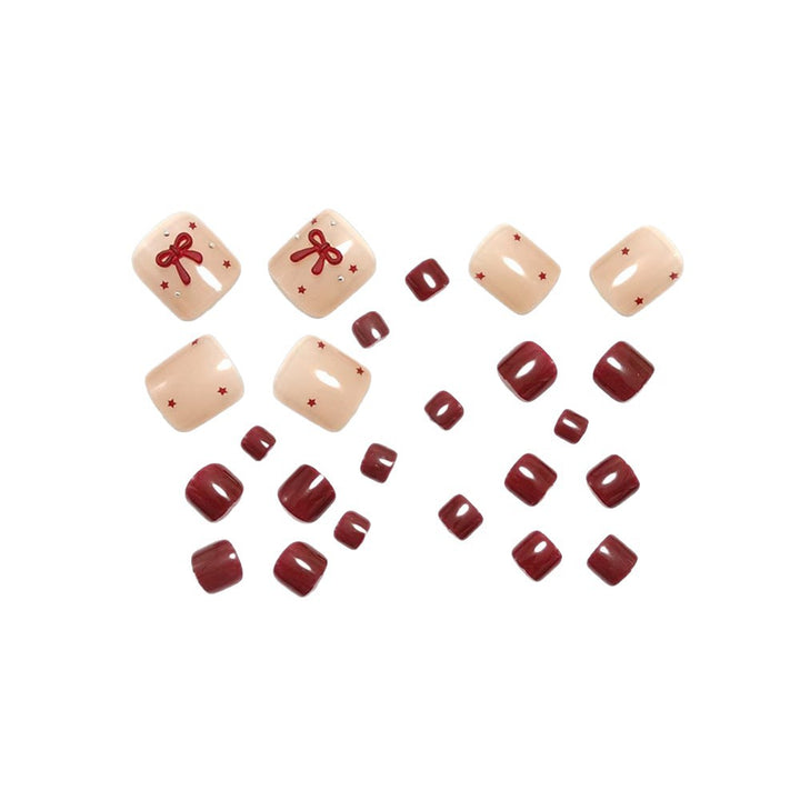 Artificial nails with decorative bows and stars Kalsten