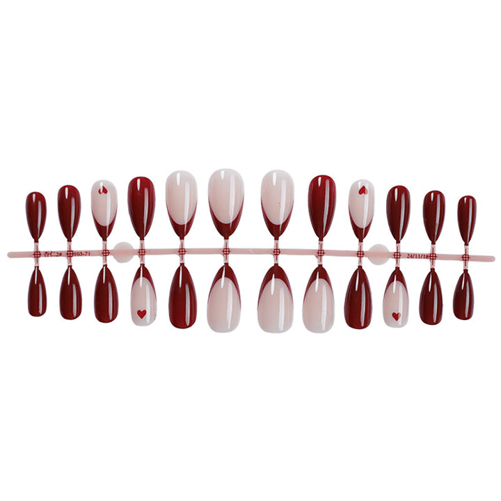 Press-On Nail Art Collection with Heart and Ombre Designs Kalsten