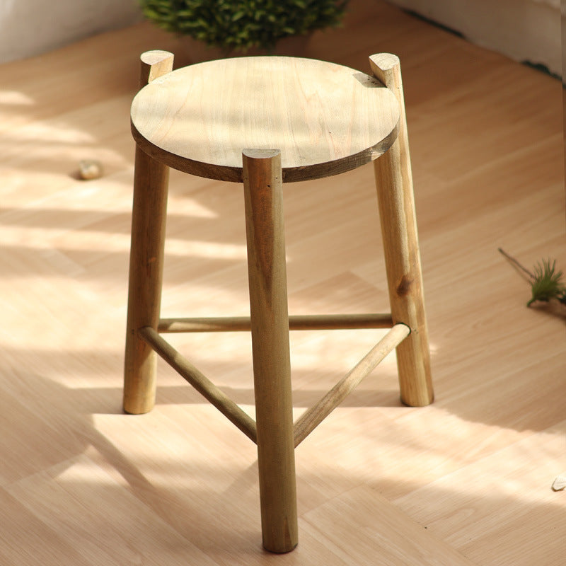 Massive wooden stool Kalsten