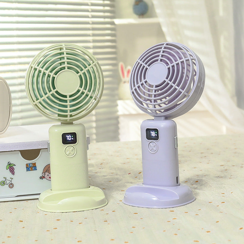 Women's Portable Mini Fan with Digital Display Kalsten