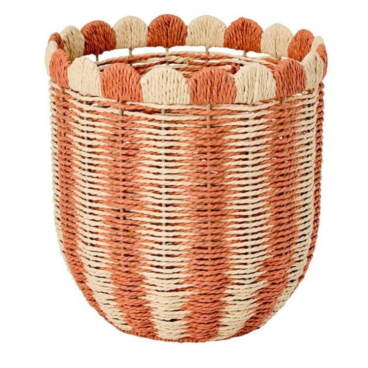Decorative Scalloped Woven Storage Box Kalsten