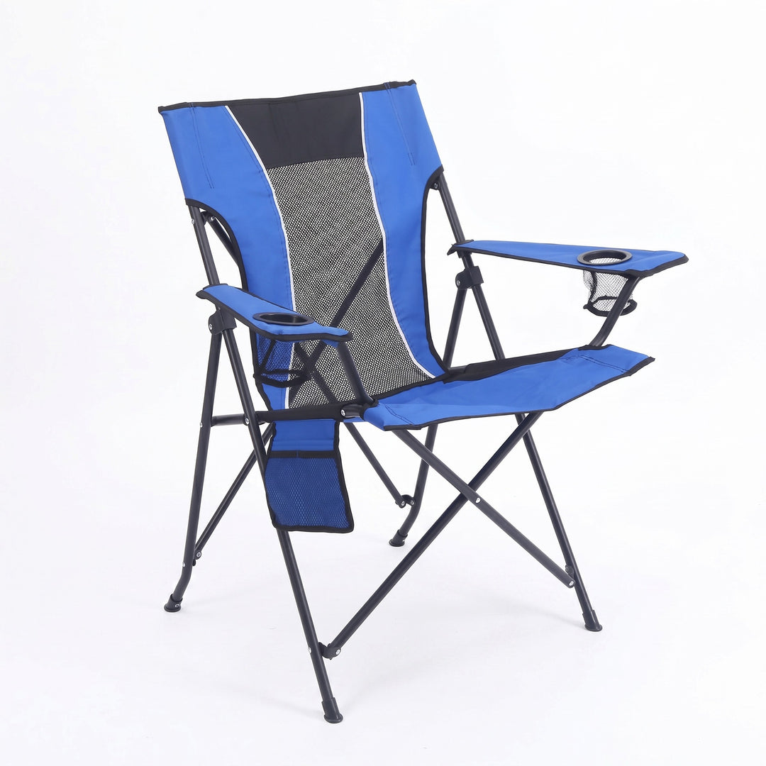 Outdoor Relax Chair with Breathable Mesh and Cup Holder Kalsten