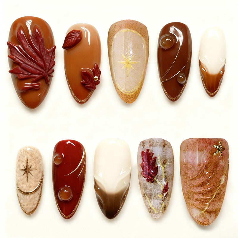 Artificial Nail Set with Decorative 3D Elements Kalsten