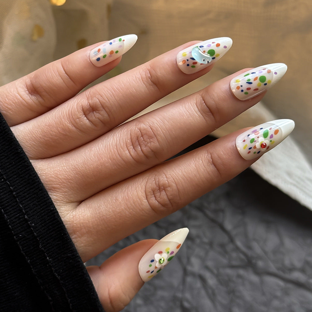Colorful Artistic Press-On Nail Set Kalsten