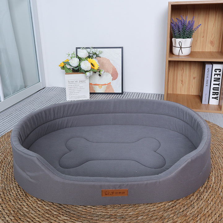 Round Plush  Nest   Dog Bed