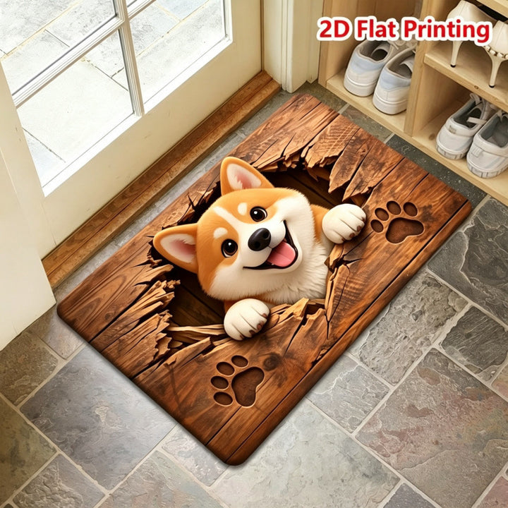 Dog-Themed Decorative Floor Mat