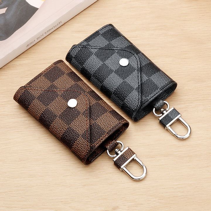 Checkered Pattern Keychain Wallet kalsten