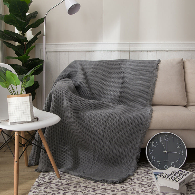 Soft Woven Textured Throw Blanket