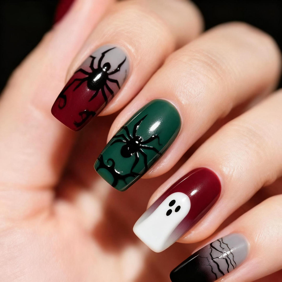 Spider Design Artificial Nails Kalsten