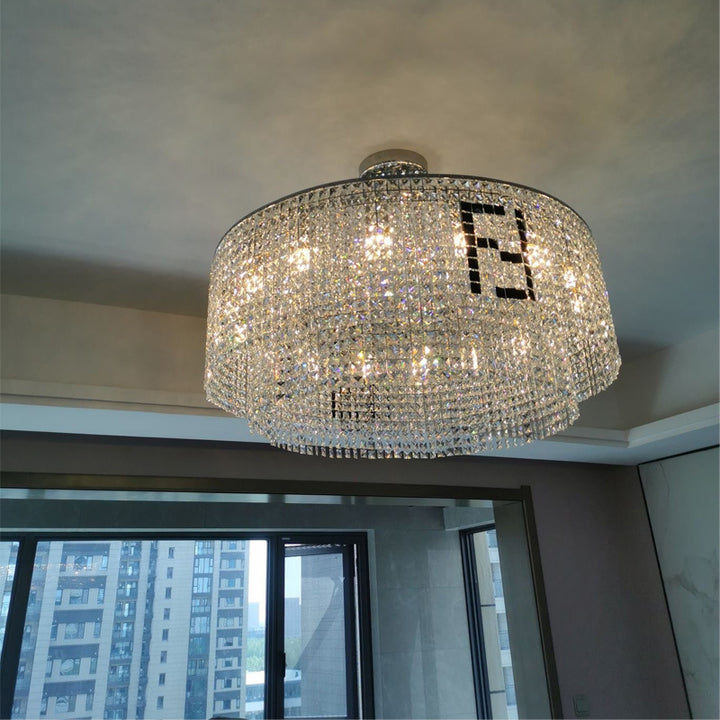 Crystal Drum Chandelier