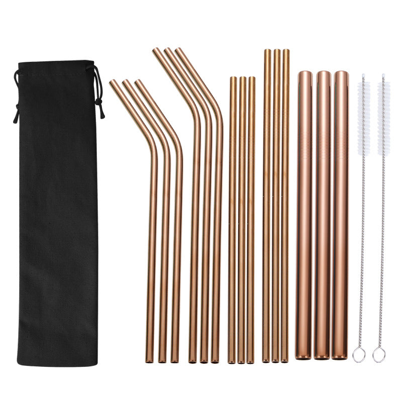 Stainless Steel Straw Set with Cleaning Brushes Kalsten