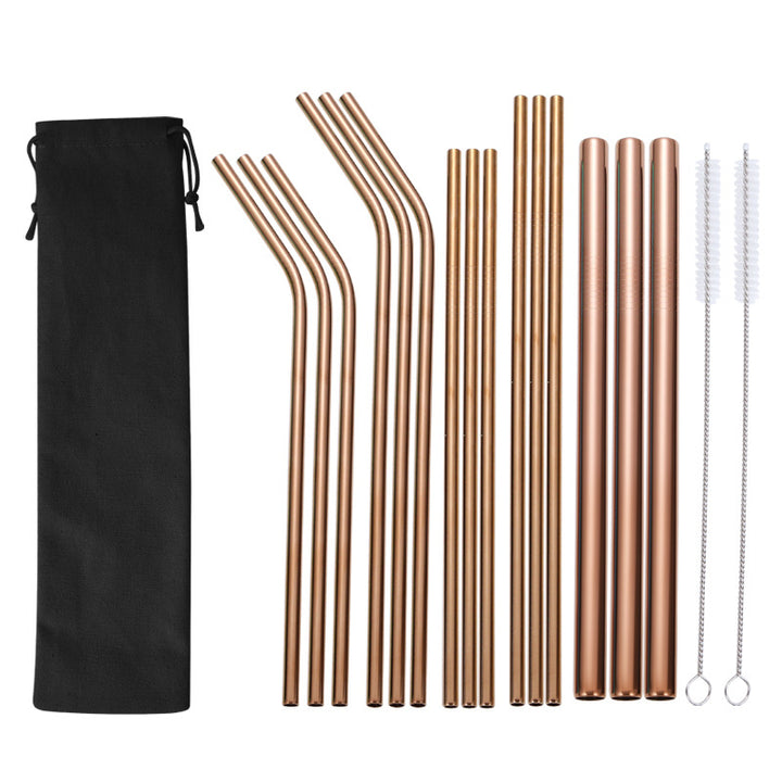 Stainless Steel Straw Set with Cleaning Brushes Kalsten
