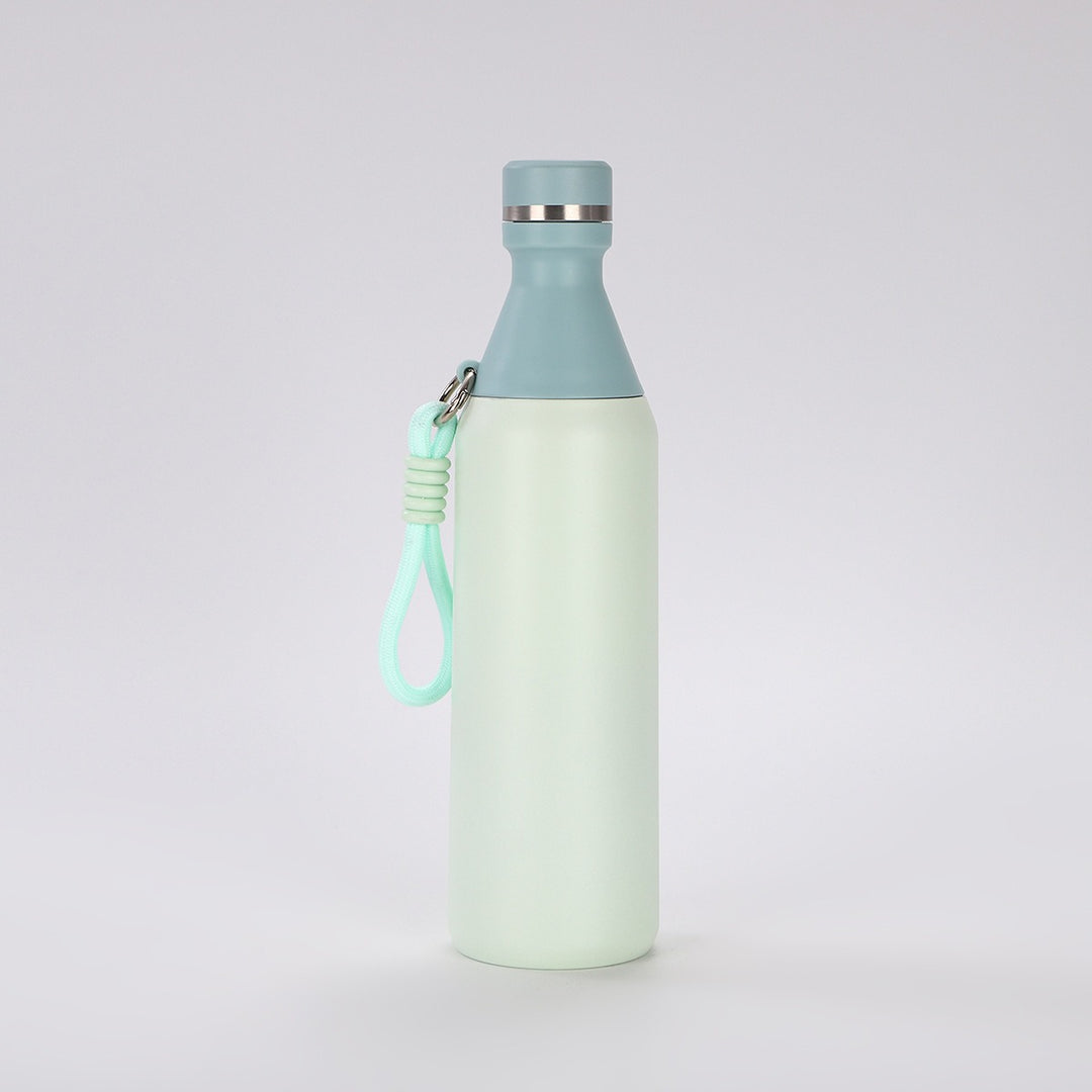 Ladies insulated drinking bottle with practical carrying strap Kalsten