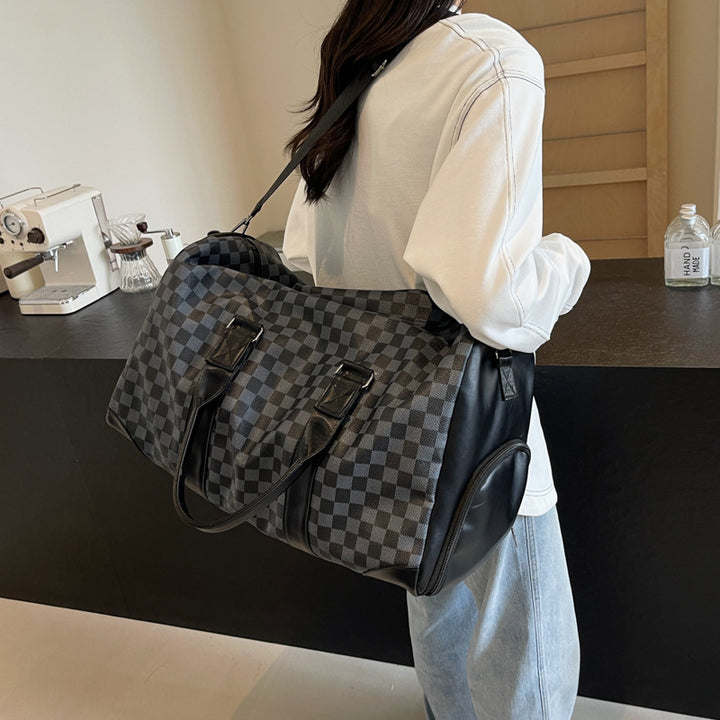 Stylish Checkered Travel Duffel Bag Kalsten