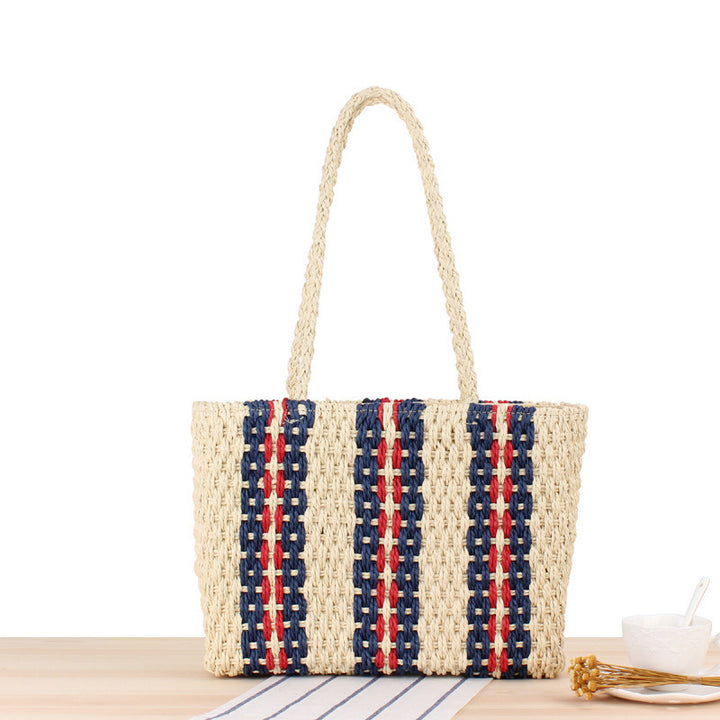 Beach bag in modern design with decorative stripes Kalsten