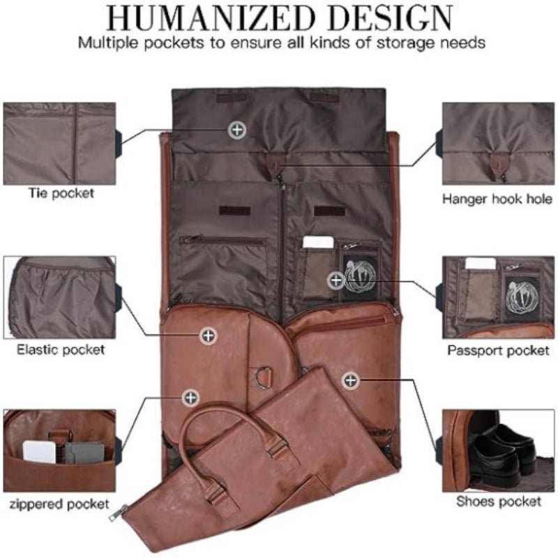 Elegant Travel Bag with Integrated Suit Compartment Kalsten
